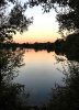 A lovely sunset scene at a pretty little artificial lake near Le Mans in France.
